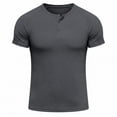 thumbnail image 4 of LpwkSSA Men Casual Round Neck Printing Pullover Fitness Sports Shorts Sleeves T Shirt Blouse Gray XXXL, 4 of 6