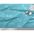 thumbnail image 2 of Soimoi Blue Silk Fabric Bow & Dots Print Fabric by Yard 42 Inch Wide, 2 of 3
