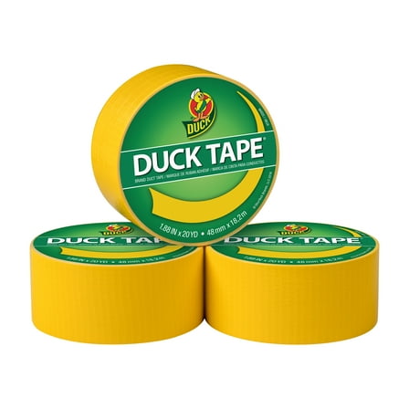 Duck Brand 1.88 in. x 20 yd. Yellow Duct Tape, 3 Pack