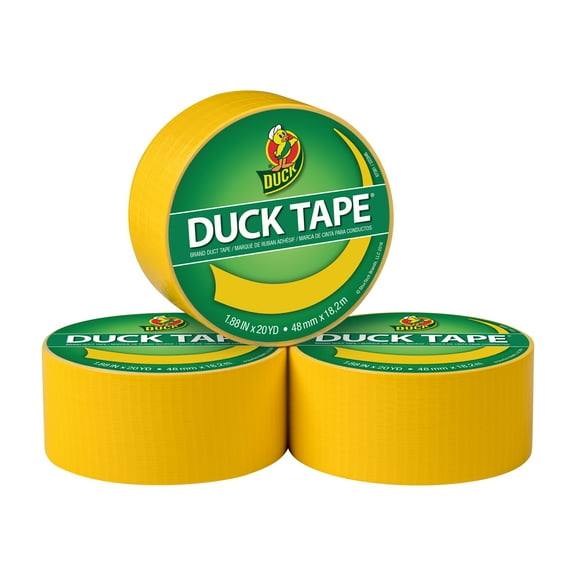 Duck Brand 1.88 in. x 20 yd. Yellow Duct Tape, 3 Pack