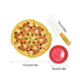 thumbnail image 3 of KOYPTL 6 Parts Pizza Cutting Food Toy For Toddlers 1-3,Pretend Kitchen Children'S Play House Simulation Baby Toy Set With Utensils And Pizza,Christmas Holiday Birthday Gift For Kids Boys Girls 3 4 5+, 3 of 6