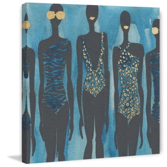 Marmont Hill Mh-Julfun-90258-Cdl-40 40" X 40" "Bikini Class Ii" Frameless Giclee Painting