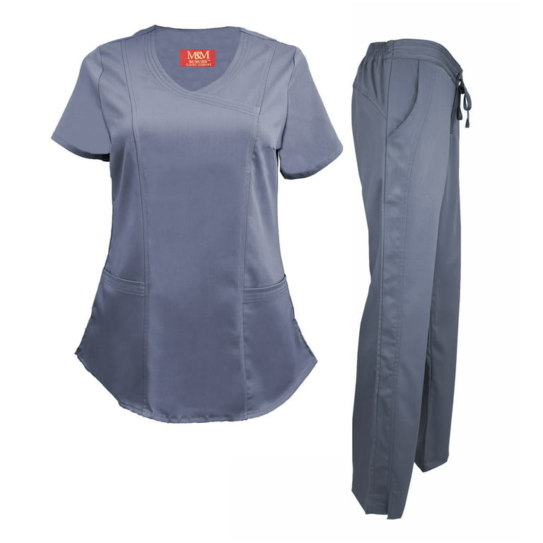 Natural UniformsWomen's Ultra Soft Stretch Mock Wrap Scrub Top and