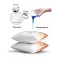 thumbnail image 5 of Waterproof Outdoor Throw Pillows with Inserts 16"x16" Set of 2,Orange Eucalyptus Leaves Soft Decorative Pillowcases for Couch Bedroom,Spring Floral Summer Botanical Pillow Covers for Sofa Living Room, 5 of 8