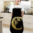thumbnail image 6 of Reheyre Golden Letter Alphabet Pattern Apron - Sleeveless Cooking Cleaning Tools for Kitchen, 6 of 8