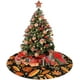 thumbnail image 3 of Falda de árbol de Acción de Gracias de otoño, tapete de faldas de árbol de Navidad con diseño de copo de nieve y muñeco de nieve de Papá Noel para vacaciones de Feliz Navidad, 3 of 4