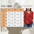 thumbnail image 2 of SHIBEVER Womens Tops Short Sleeve Summer Plus Size Floral Top Loose Basic V Neck T Shirts for Women Casual Tees for Ladies Trendy Blue-red XL, 2 of 6