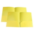 thumbnail image 1 of Under $5 File Folder, Yellow Plastic Folder, 2-Pack Heavy Duty Plastic Folders with Pockets, 2 Business Card Slots Letter Size Document Organizer, by Goohae, 1 of 8