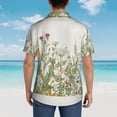 thumbnail image 4 of Fuzoiu Herbs and Wildflowers Print Hawaiian Shirt for Men, Summer Beach Casual Short Sleeve Button Down Shirts, Men’s Beach Summer Shirts with Pocket,X-Large, 4 of 7