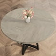 thumbnail image 4 of Yiwa Farmhouse Round Dining Table, 47 Inch Table for 4 with Metal Legs, Ideal for Kitchen or Dining Room, 4 of 9