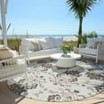 thumbnail image 6 of Addison Rugs Chantille Indoor/Outdoor Transitional Vintage Chocolate Washable Round Rug, 8' x 8', 6 of 6