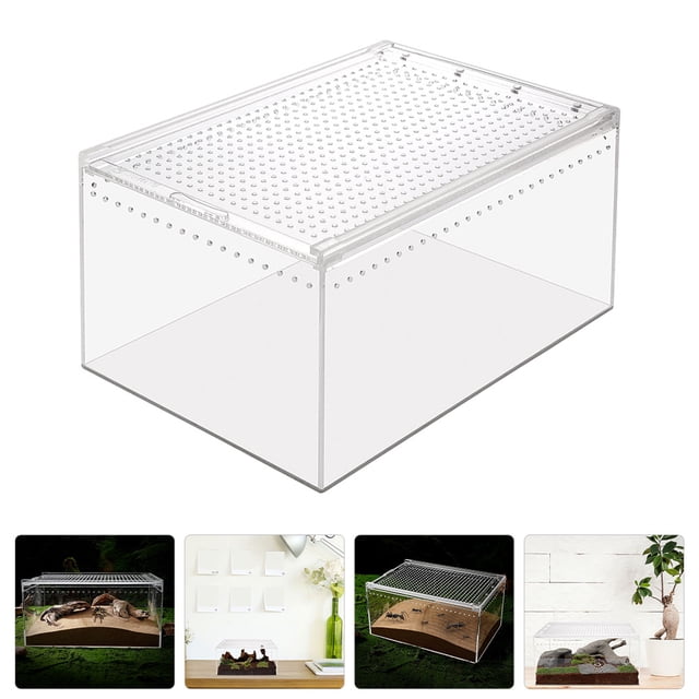 Raindrops Transparent Acrylic Reptile Cage Household Snake Keeper Multi Function Breeding Box