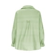 thumbnail image 3 of GA WEIHUA Womens Button Down Shirts Collared Ribbed Knitted Tops 2024 Fall Long Sleeve Blouses Causal Solid Color T Shirts Comfy Loose Fit Clothes,Green,S, 3 of 7