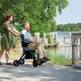 LivingSURETM Dual Function Transport Chair and Rollator XL, Blue HSA ...