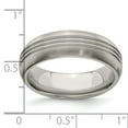 thumbnail image 6 of Edward Mirell Titanium Polished Grooved 7mm Band, 6 of 7