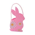 thumbnail image 2 of Bolsas de de Pascua suministros de tarjetas de cesta de conejo de Pascua bolso de regalo para favores de recolección de familia Decoración de Rosa, 2 of 8