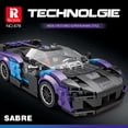 thumbnail image 2 of Reobrix McLaren Saber Supercar Building Block Set, 1:24 Scale Collectible Sports Car Model Kit, Lego-Compatible, Gift Toy for Kids & Adults (390Pcs), 2 of 7