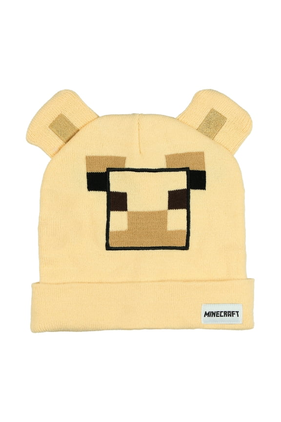 Minecraft Trader Llama Beanie Embroidered Face Adult Cuffed Knitted Hat OSFM