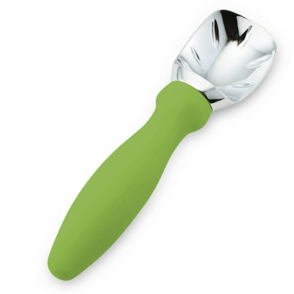 Spring Chef Ice Cream Scoop with Comfortable Handle, Professional Heavy Duty Sturdy Scooper, Premium Kitchen Tool for Cookie Dough, Gelato, Sorbet, Green
