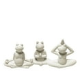 thumbnail image 7 of 3-Pc Meditating Yoga Position Frog Figurine in White Finish, 7 of 7