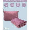thumbnail image 7 of Bliss Faille Travel Pillow Blanket Lightweight Compact Soft Travel Pillow and Blanket 2 Piece Set, 7 of 7