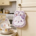 thumbnail image 4 of Weloille 1 Piece Easter Hand Towel, Soft Absorbent Microfiber Hanging Towel, Reusable Lint Free Fast Drying Cloth, Suitable for Kitchen Bathroom Home Easter Gift Use, 4 of 6