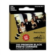 JAM Paper Photo Corners and Squares, Black, 250/pack