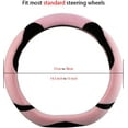thumbnail image 5 of Fluffy Steering Wheel Cover D Shape, Cute Fuzzy Steering Wheel Cover Soft Universal 15 Inch, Pink, 5 of 6