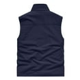 thumbnail image 4 of Fengqque Gilet Cargo Léger pour Homme à Multiples Poches Plein Air Randonnée Pêche Camping Bleu Foncé 6(L), 4 of 7