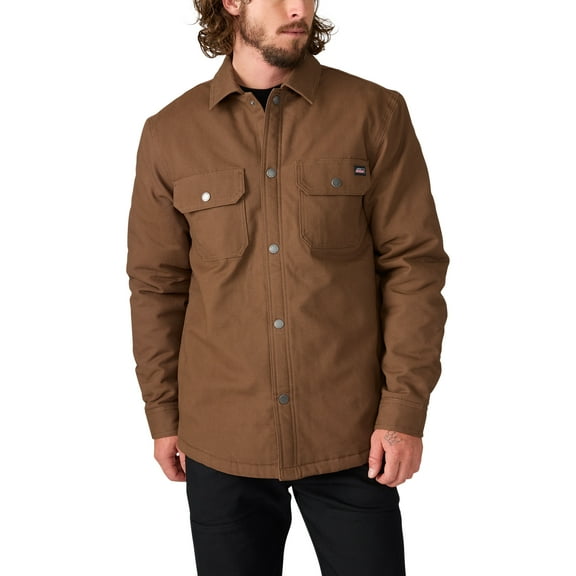 Genuine Dickies Flannel Lined Canvas Shirt Jacket
