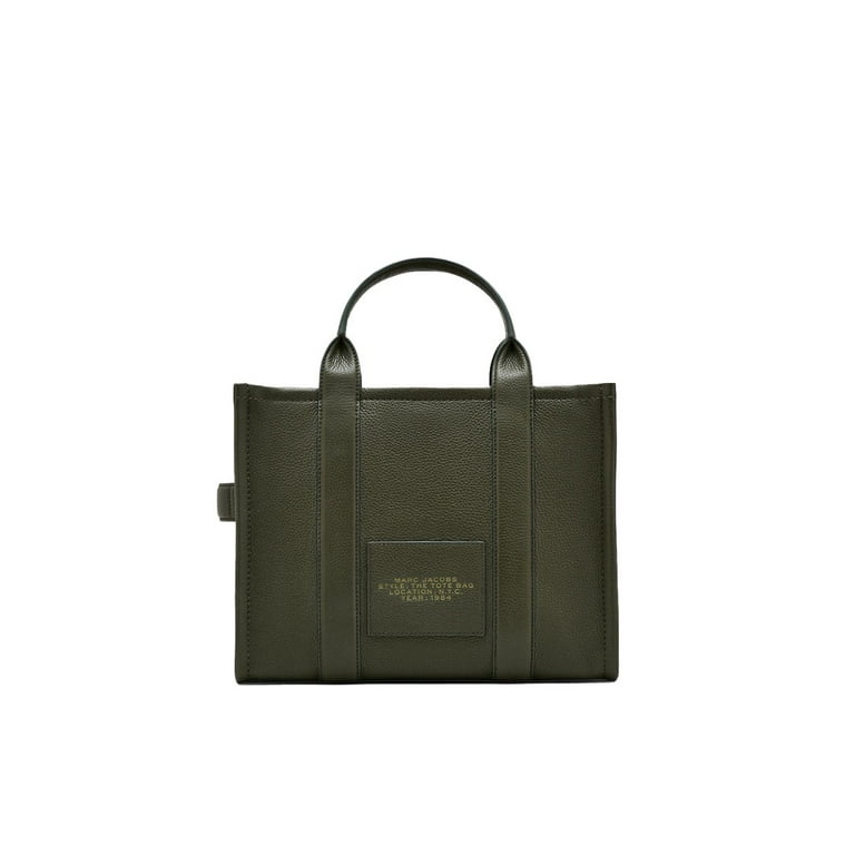 Marc Jacobs Women's The Leather Medium Tote Bag Forest Green