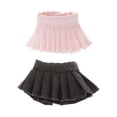 thumbnail image 1 of 2 piezas de falda plisada lisa de moda para accesorios de muñeca BJD a escala 1/12 negro y rosa, 1 of 9