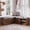 Walnut, variant on NIUEJOI L-Shaped Shoe Bench with Cushion, Corner Storage Bench with Sliding doors & Adjustable Shelves for Entryway, Walnut