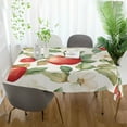 thumbnail image 3 of Yayeee Tablecloths 60" x 60" Rectangle Wrinkle Resistant Party Table Cover, Beige Apple Pattern, 3 of 8