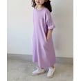 thumbnail image 3 of ContiKids Little Girls Short Sleeve Chest Pocket T-Shirts Shirts Dress Purple 3-4 Years, 3 of 5