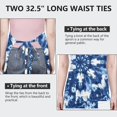 thumbnail image 6 of Indigo Tie Dye Snowflake Apron-Garden Aprons for Women with Pockets-Cotton Linen Waterproof Kitchen Cooking Gardening Aprons Adjustable for Kitchen,Cooking,BBQ and Salon 33x27 Inch, 6 of 7