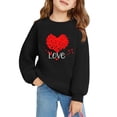 thumbnail image 3 of Sweatshirt Girls Jumpers Cute Heart Printed Long Sleeves Sweatshirts Casual Crew Neck Fall Winter Pullover Tops Clothes Casual Comfy Fleece Jumper School Warm Girl Coat, 3 of 3