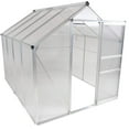 thumbnail image 1 of Aluminum Greenhouse For Outdoors By Outdoor Heights- Medium Size Portable Greenhouse For Backyard & Patio - Sunroom Grow Tent - Heavy Duty Clear Walk-in Garden Green House - 6' x 8', 1 of 6