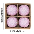 thumbnail image 2 of SLYNSHome 4Pcs Christmas Ornaments Ball,Glitter Sequin Xmas Balls Shatterproof Hanging Christmas Balls Baubles Pendant for Xmas Trees Wedding Party Christmas Decorations(3.1Inch,Pink), 2 of 5