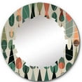 thumbnail image 2 of Designart "Retro Abstract Drops X Nostalgic Patterns" Modern Geometric Round Wall Mirror - Modern Oval Printed Decorative Oversized Mirror - Multiple Color Options, 2 of 4