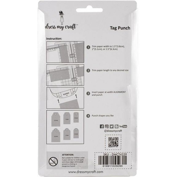 Dress My Craft Designer Punch-Rounded Tag