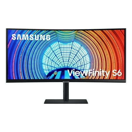 SAMSUNG 34" Class ViewFinity S65UA Ultra-WQHD 100Hz AMD FreeSync HDR10 1000R Curved Hi-Resolution Monitor - LS34A650UBNXGO