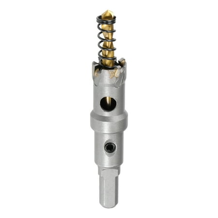 

18mm Carbide Hole Cutter Hole Saws for Stainless Steel Metal Triangular Shank Limit Step with Center Drill