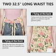 thumbnail image 6 of Pioneer Flower Floral Print Pattern Apron-Garden Aprons for Women with Pockets-Cotton Linen Waterproof Kitchen Cooking Gardening Aprons Adjustable for Kitchen,Cooking,BBQ and Salon 33x27 Inch, 6 of 7