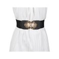 thumbnail image 7 of INSPIRE CHIC Womens Elastic Wide Waist Belts Metal Buckle Stretchy Belts for Dress 67cm/26.38"&67cm/26.38" Knot Shape Black&Oval Shape Black, 7 of 7