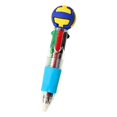 thumbnail image 3 of Clearance Sale! 1PC Multi-Color Sports Ball Pen, 4-In-1 Retractable Ballpoint Pen with Novelty Topper, Plastic, for Office & Home, (14x3cm, Sports Theme), 3 of 4