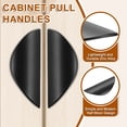 thumbnail image 4 of Uxcell 6 Pack Half Moon Cabinet Pull, 1.26" Hole Center Drawer Pulls Zinc Alloy Brushed Cabinet Pull Handles for Kitchen Cupboard Dresser Cabinet Hardware, Black, 4 of 8