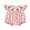 Pink, variant on FeMereina Baby Girls Rompers Cherry Embroidery Round Neck Infant Bodysuits