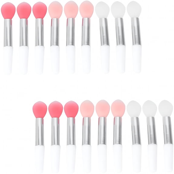 RAGUPEL 18 Pcs Silicone Lip Brush Mini Lipsticks Cleaning Tools Lip Brushes Disposable Silicone Lip Scrub Brush in Bulk Lip Sponge Lip Mask Applicator Silicone Lip Mask Brush