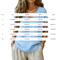 thumbnail image 3 of Tshirts for Women V Neck Short Sleeve Loose Vacation Cotton Linen Blouse Summer Clothes for Women, 3 of 4